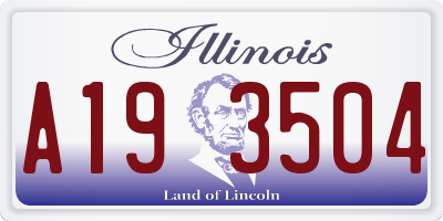 IL license plate A193504
