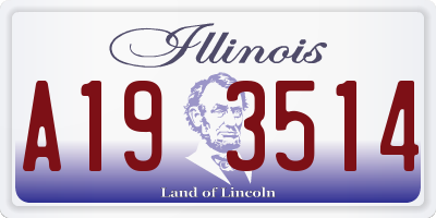 IL license plate A193514