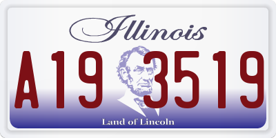 IL license plate A193519