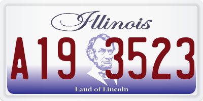 IL license plate A193523