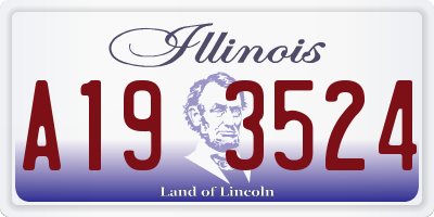 IL license plate A193524