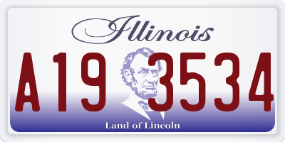 IL license plate A193534