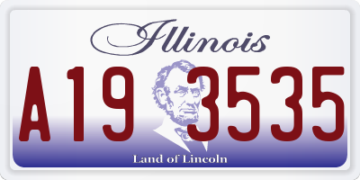 IL license plate A193535