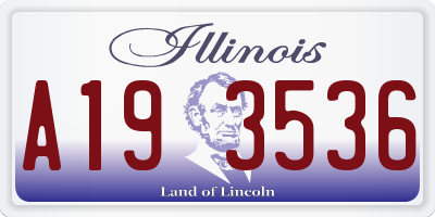 IL license plate A193536