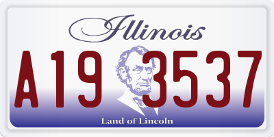 IL license plate A193537