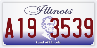 IL license plate A193539