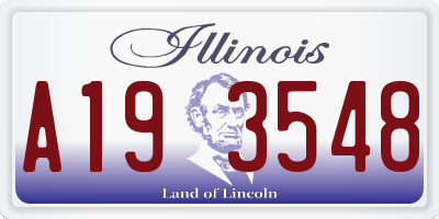 IL license plate A193548