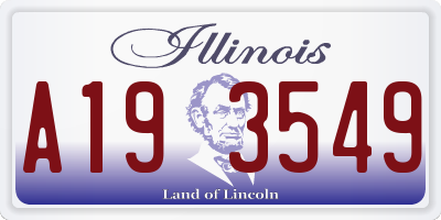 IL license plate A193549