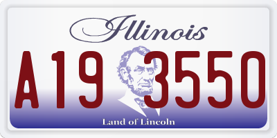 IL license plate A193550
