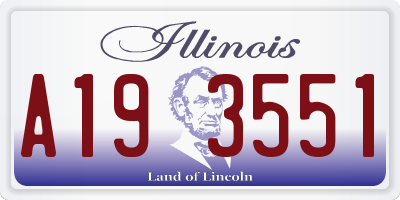 IL license plate A193551