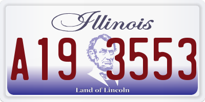 IL license plate A193553