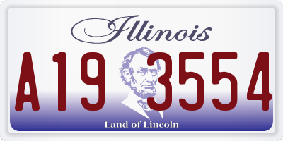IL license plate A193554