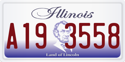 IL license plate A193558
