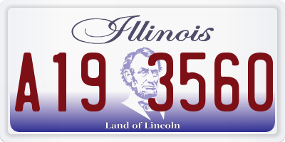IL license plate A193560
