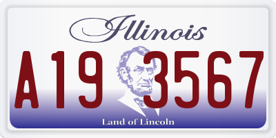 IL license plate A193567