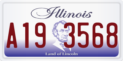 IL license plate A193568