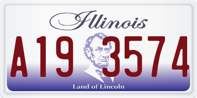 IL license plate A193574