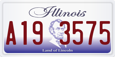 IL license plate A193575
