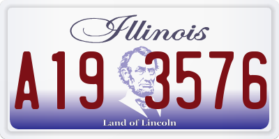 IL license plate A193576