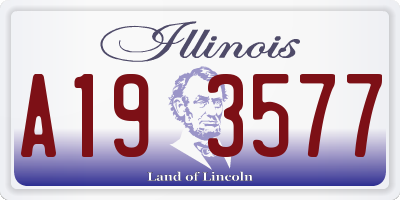 IL license plate A193577