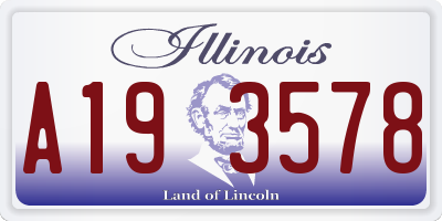 IL license plate A193578