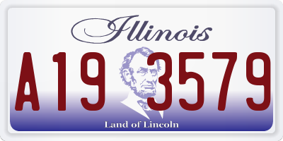 IL license plate A193579