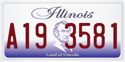 IL license plate A193581