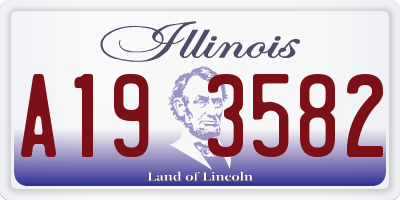 IL license plate A193582