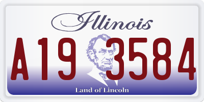 IL license plate A193584