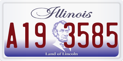 IL license plate A193585