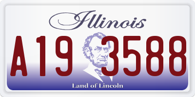 IL license plate A193588