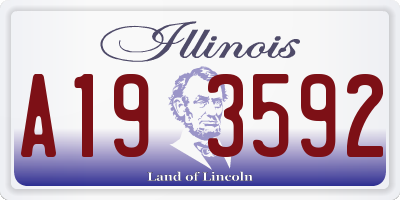 IL license plate A193592