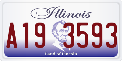 IL license plate A193593