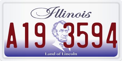 IL license plate A193594