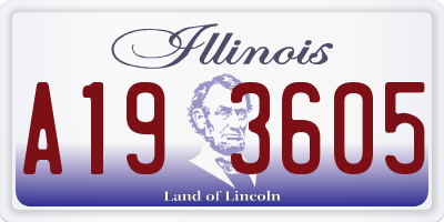 IL license plate A193605