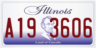 IL license plate A193606