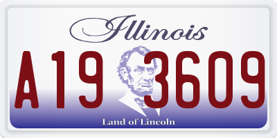 IL license plate A193609