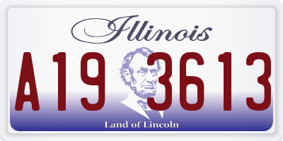 IL license plate A193613
