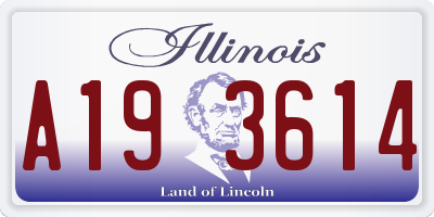 IL license plate A193614