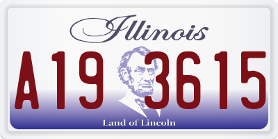 IL license plate A193615