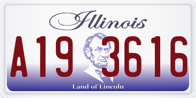 IL license plate A193616