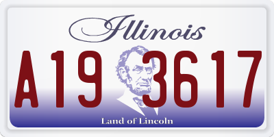 IL license plate A193617