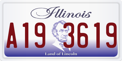 IL license plate A193619