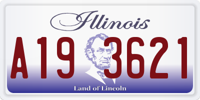 IL license plate A193621