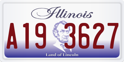 IL license plate A193627