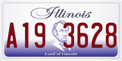 IL license plate A193628