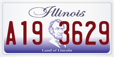 IL license plate A193629