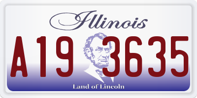 IL license plate A193635