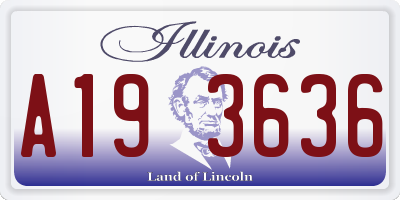 IL license plate A193636