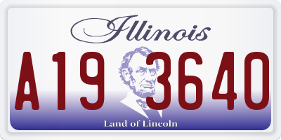 IL license plate A193640